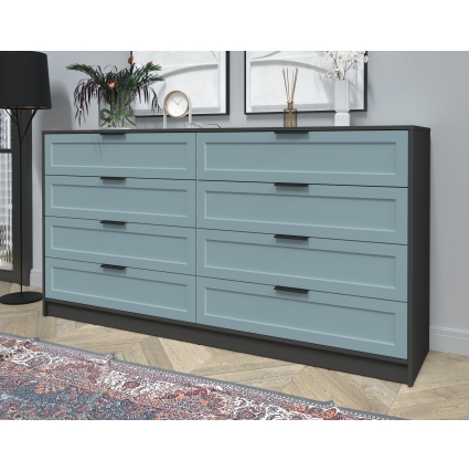 Kомод Тренд КТ-К197 (Антрацит ЛДСП/ Океан ЛМДФ) Ш1965 В1020 Г451